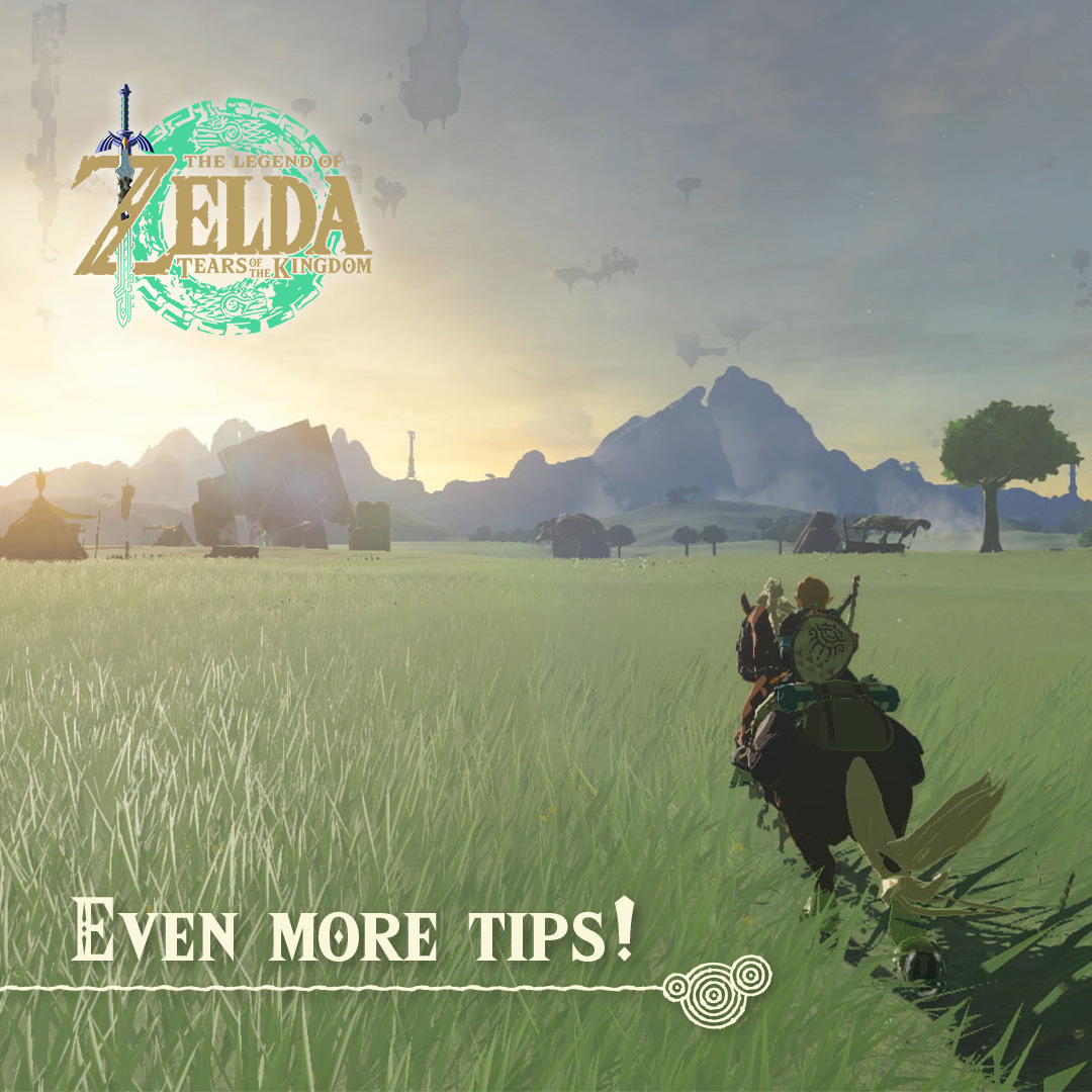 More tips for your The Legend of Zelda: Tears of the Kingdom adventures!