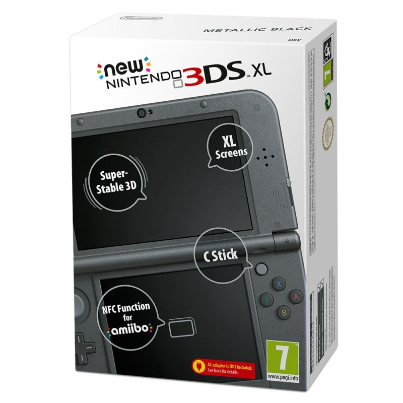 New Nintendo 3DSXL Metallic Black