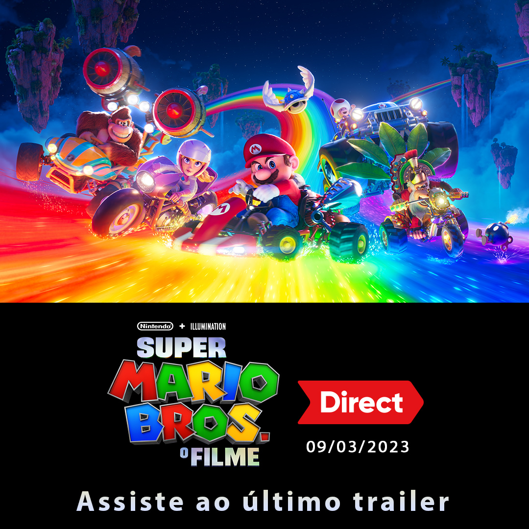 Super Mario Bros. O Filme Direct – 09/03/2023 (Trailer Final) - Cobertura  em português 