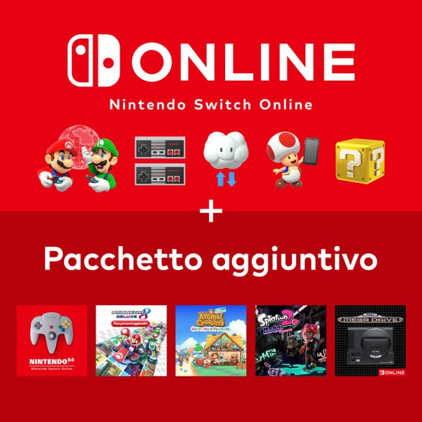 Nintendo Switch Online + Pacchetto aggiuntivo
