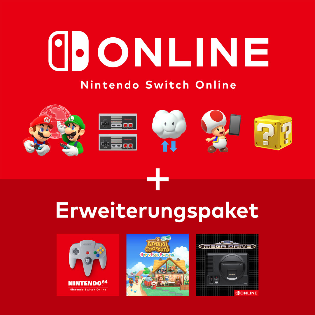 Entdecke Nintendo Switch Online + Erweiterungspaket
